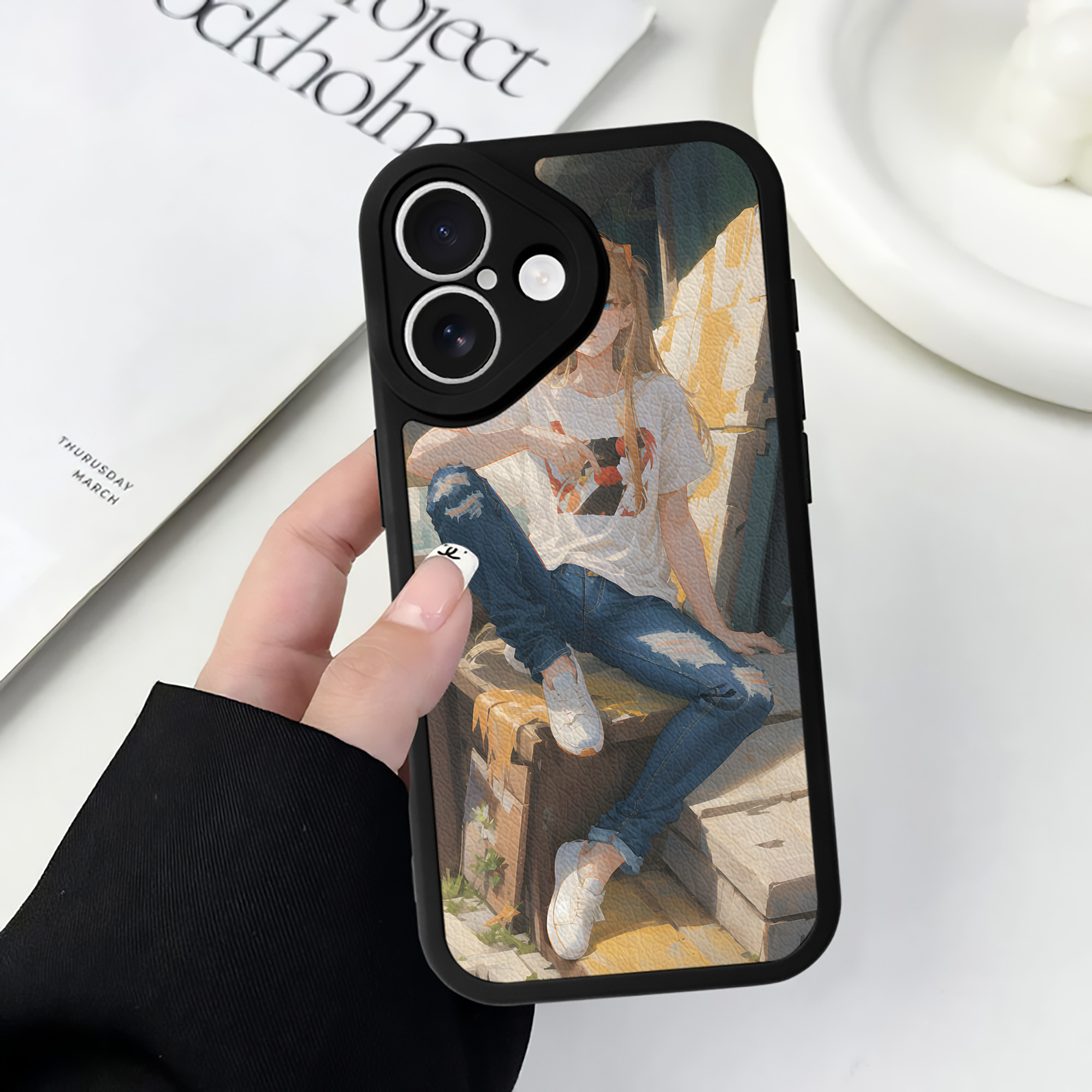 （画像用） EVA 新世紀エヴァンゲリオン 【iPhone 16シリーズ対応】シリコンスマホケース（レザー調） 材質：シリコン